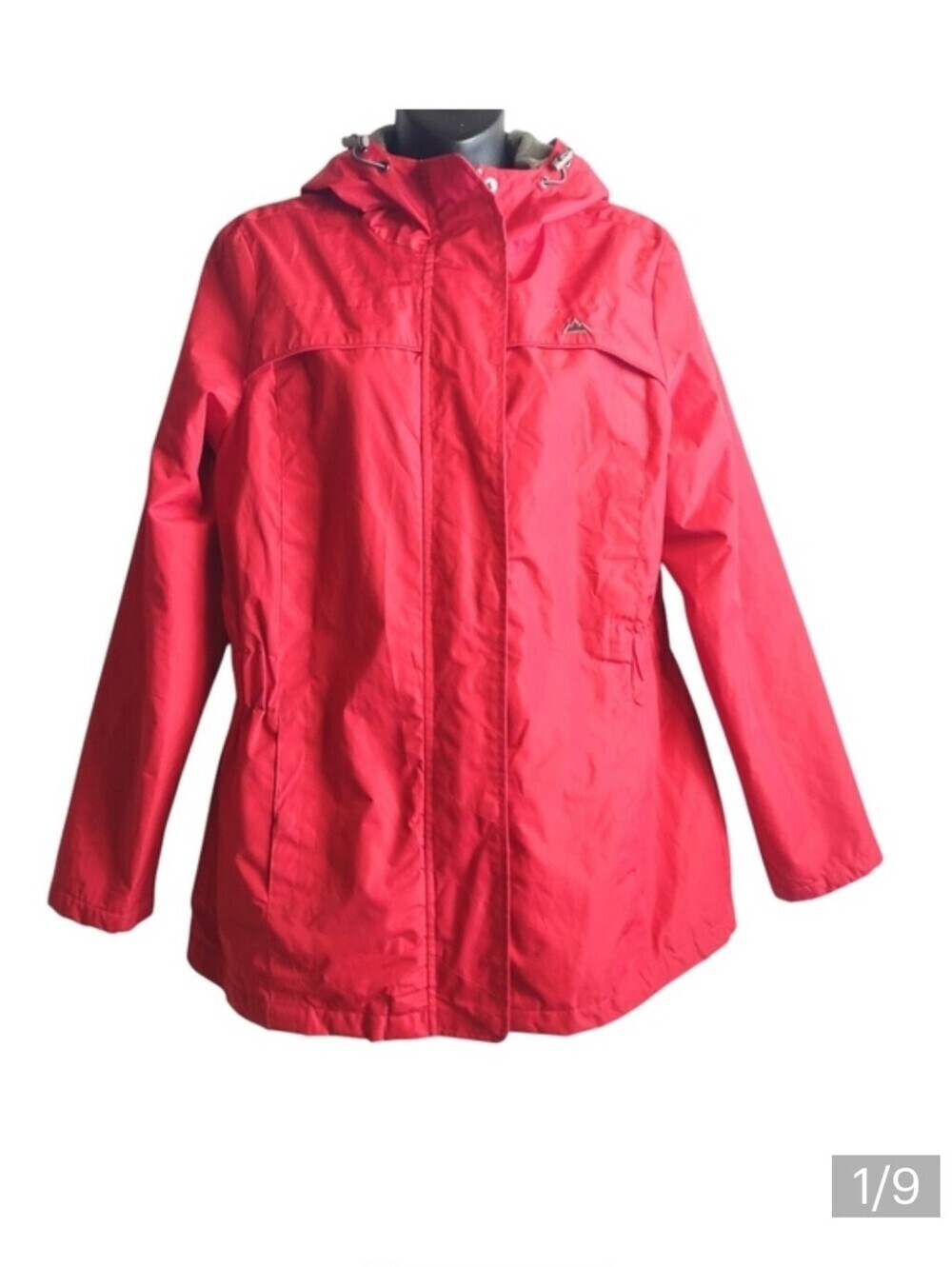 SNOZU Platinum Collection Women's Red Hooded Fleece Lined Winter Jacket Size M